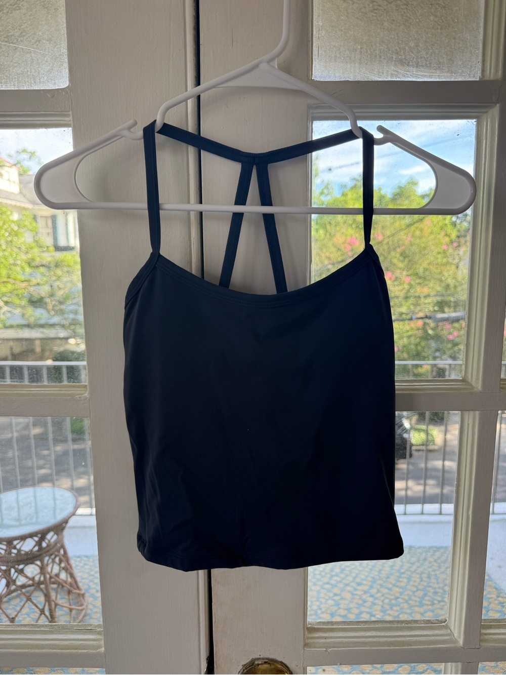 Navy Strappy Women's Tank Top